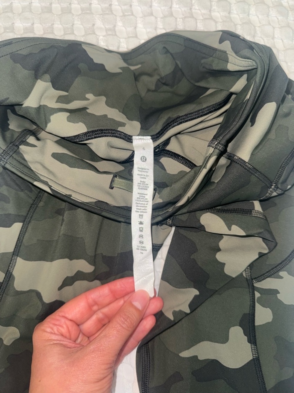 lululemon athletica Green & Black Camo High-Rise Leggings - Picture 7 of 7